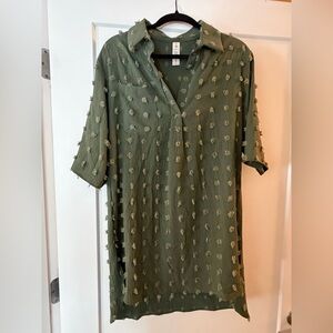 Green Textured dress